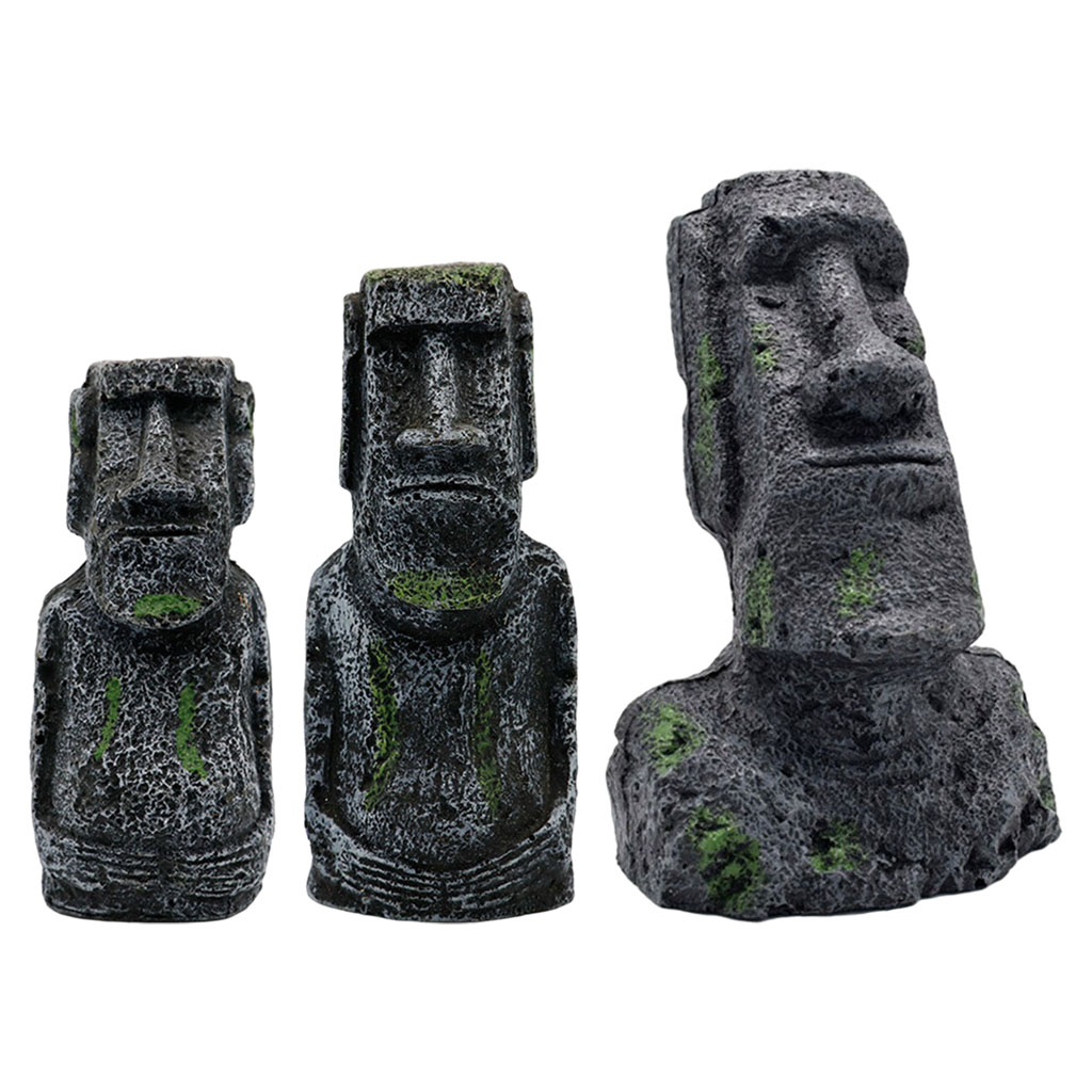Aquarium Fish Fishing - Aquarium Moai Statues Easter Island Head