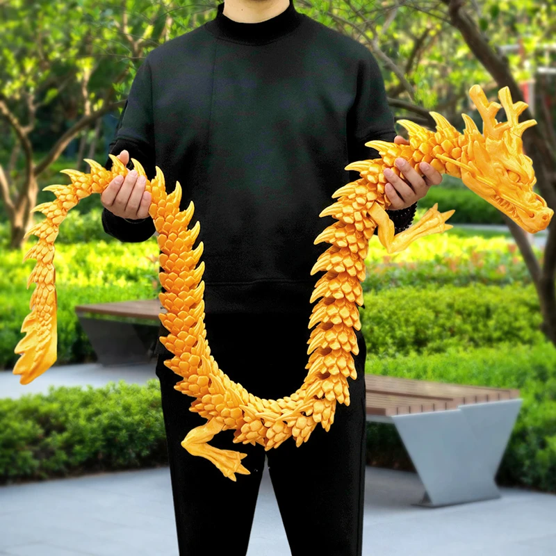 Aquarium Fish Fishing - 3D Printed Conjoined Dragon Ornaments, Movable