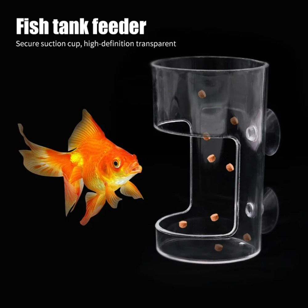 Aquarium Fish Feeder - Acrylic Aquarium Feeders Ring Transparent Fixed-Point