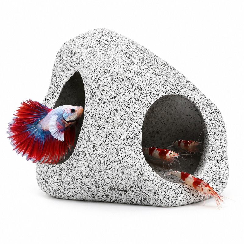 Aquarium Fish Cichlid - Aquarium Rock Cave Hideout, Ceramic Fish