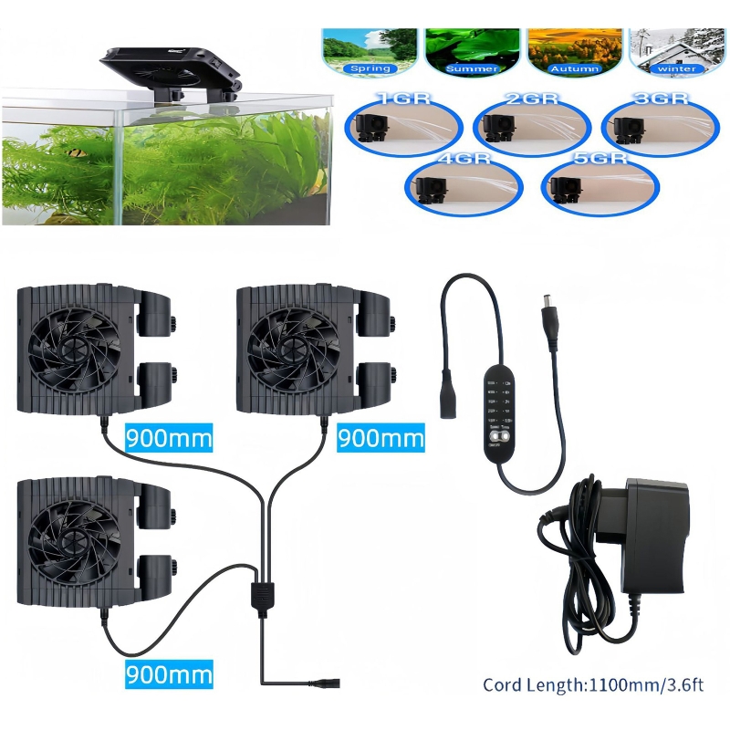 3-Head Aquarium Cooling Fan 5- - Aquarium Fish Uk review and price