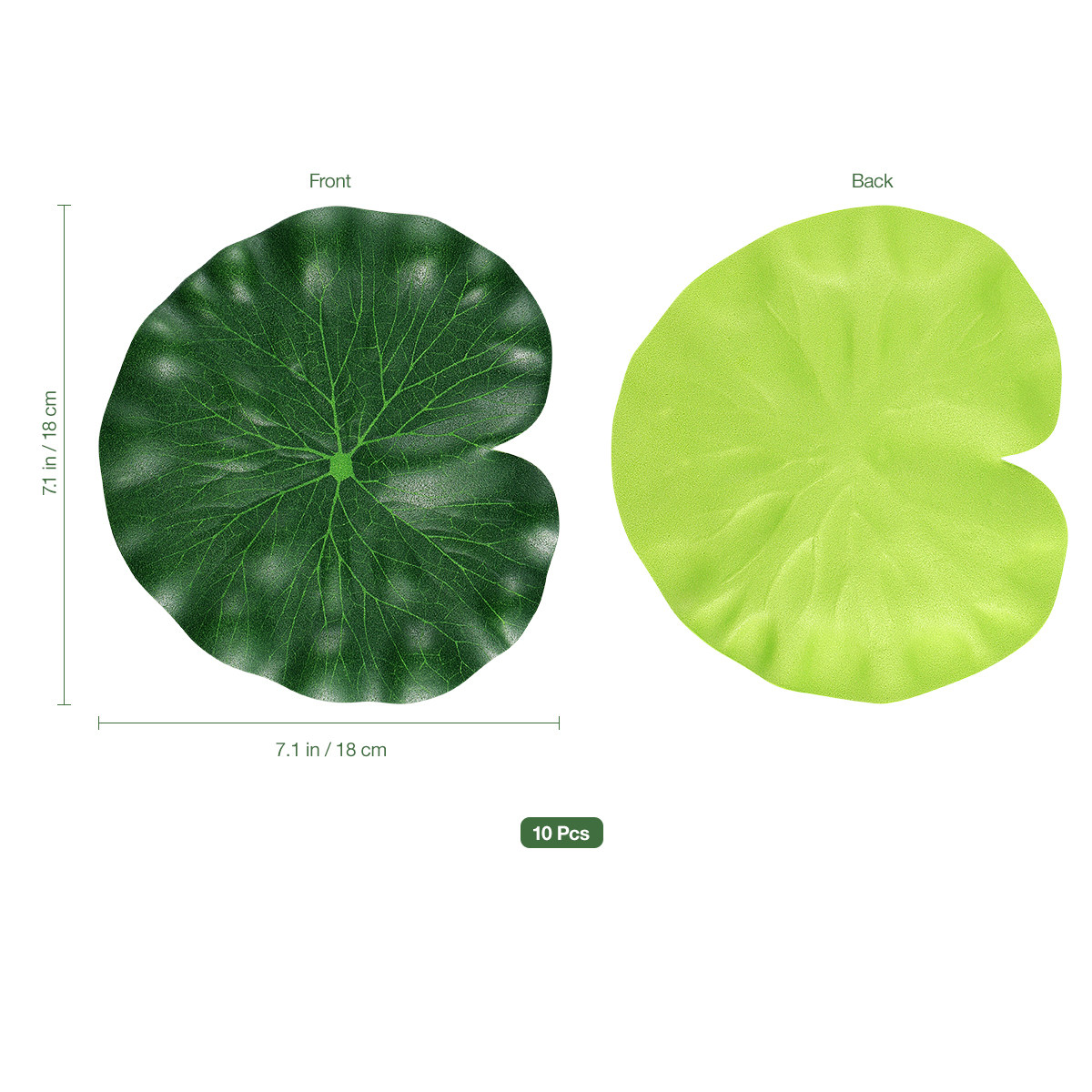 10Pcs Green Eva Lotus Leaves 1 - Aquarium Fish Green review and price