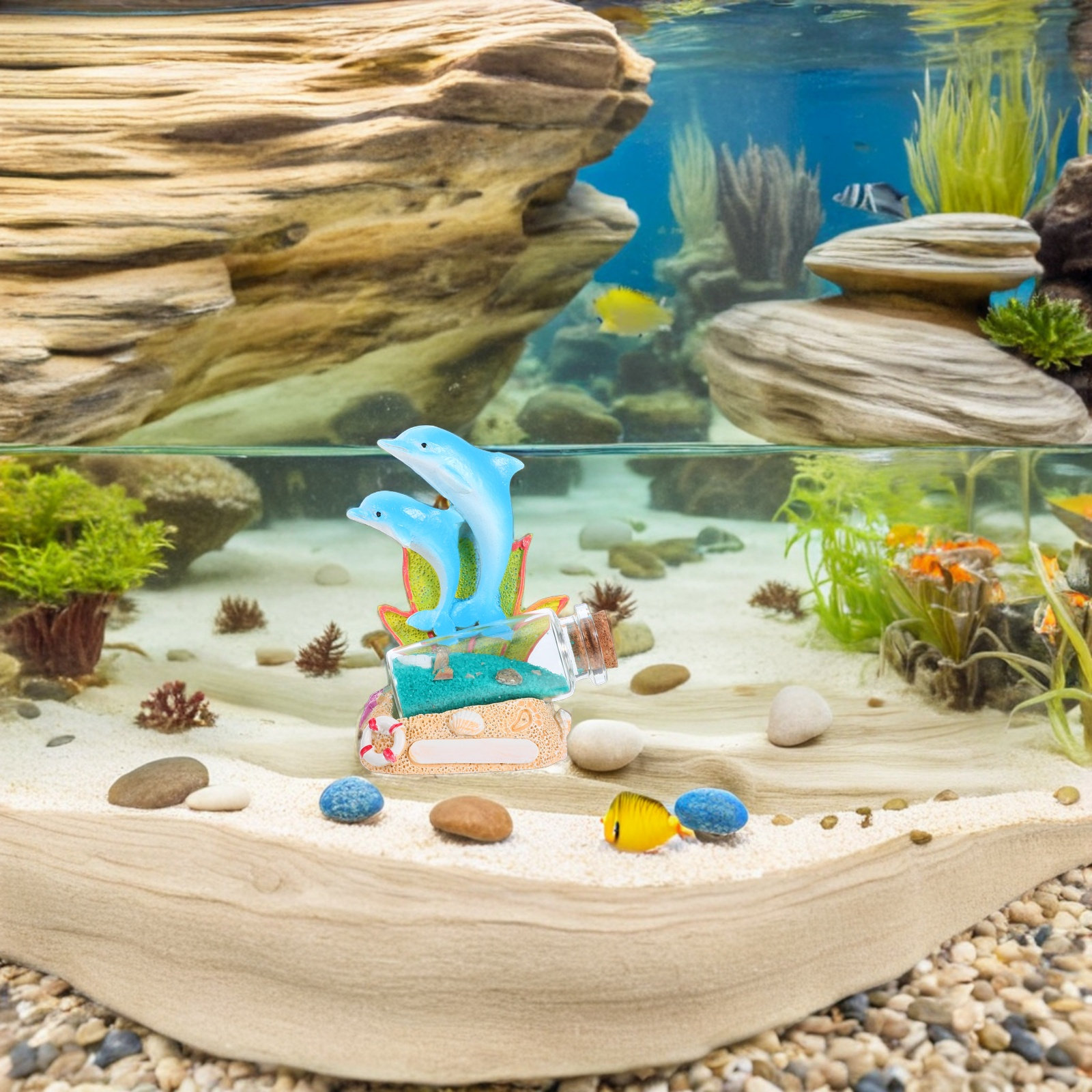 Dolphin Sculpture Drift Bottle - Aquarium Fish Dolphin review and price