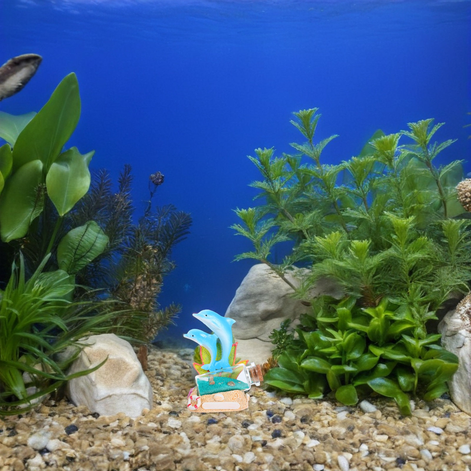 Dolphin Sculpture Drift Bottle - Aquarium Fish Dolphin review and price