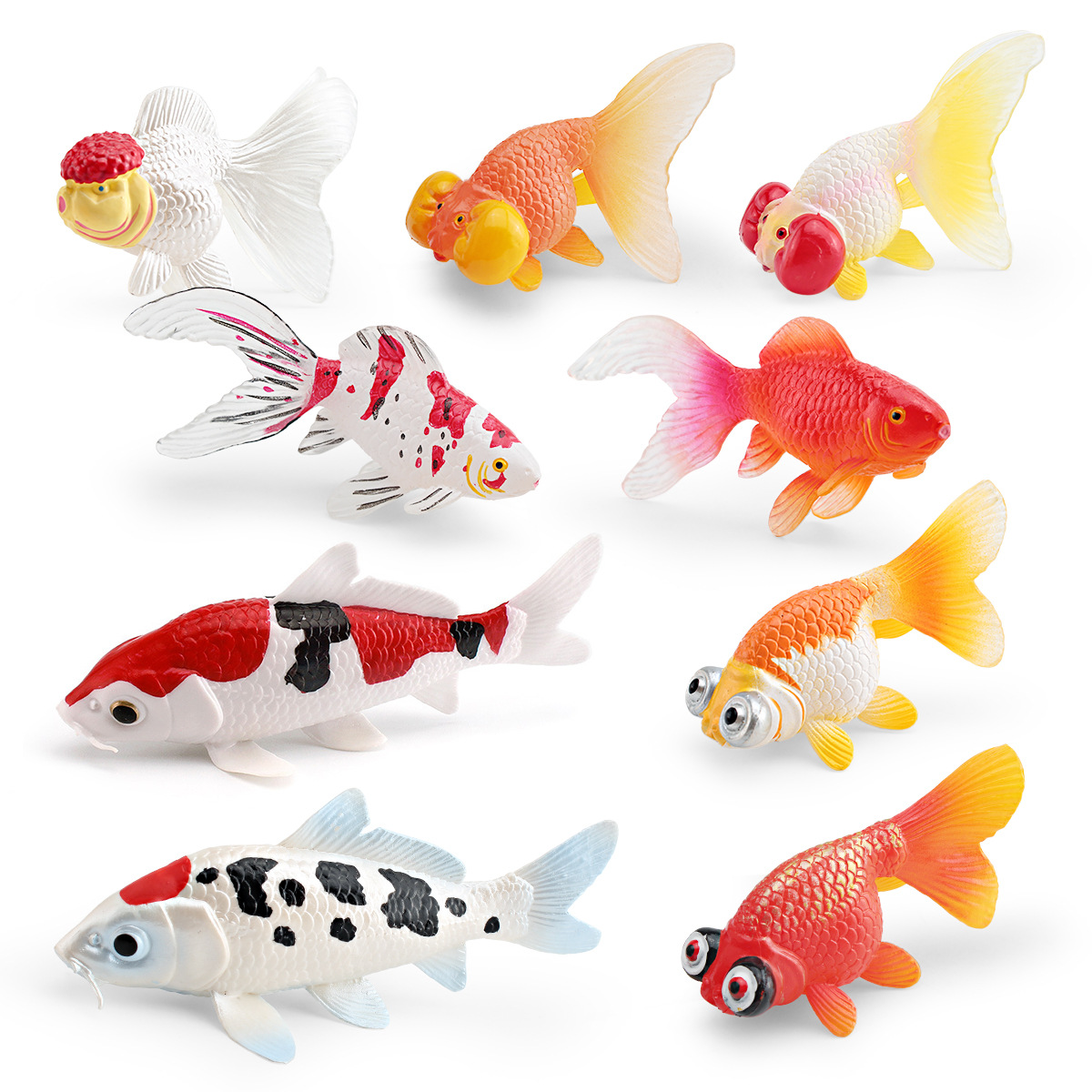 Colorful Lifelike Plastic Gold - Fish In Aquarium Picture review and price