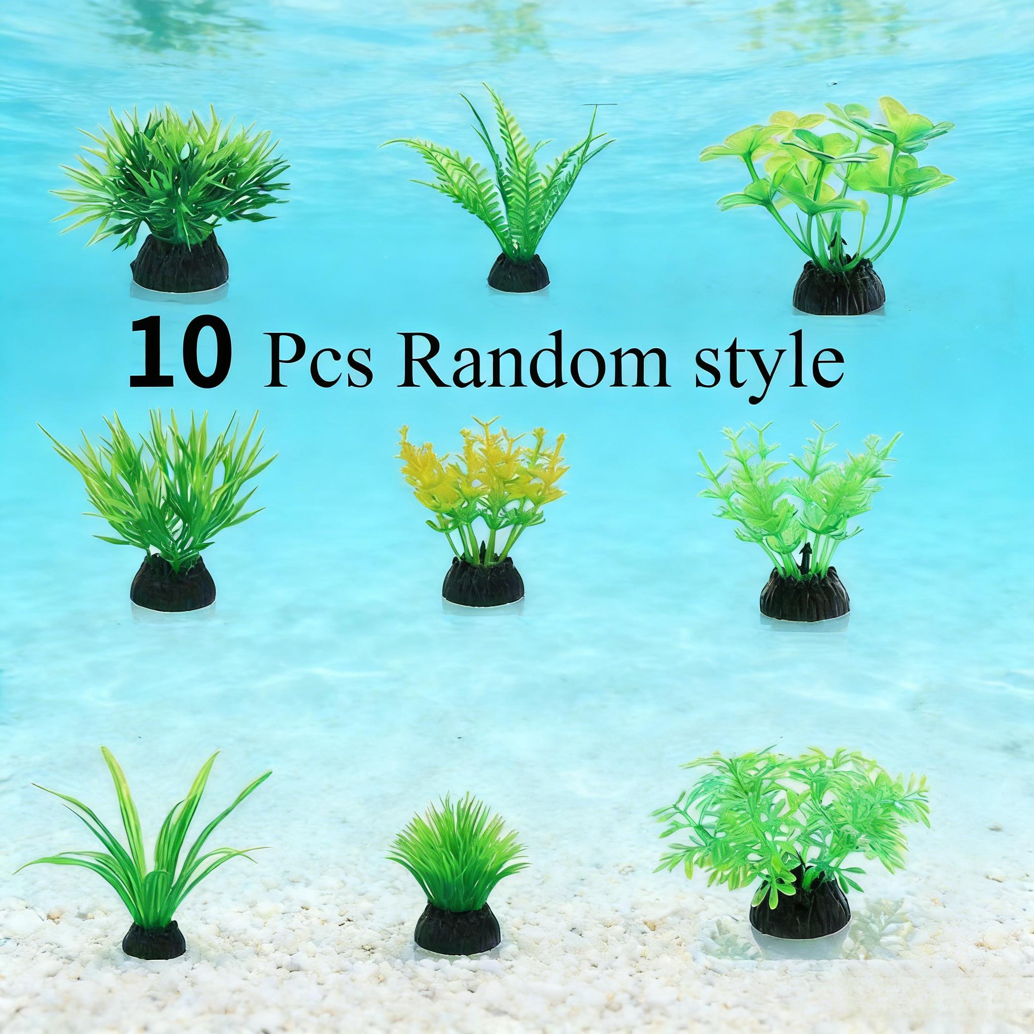 10Pcs Green Artificial Aquariu - Aquarium Fish Green review and price