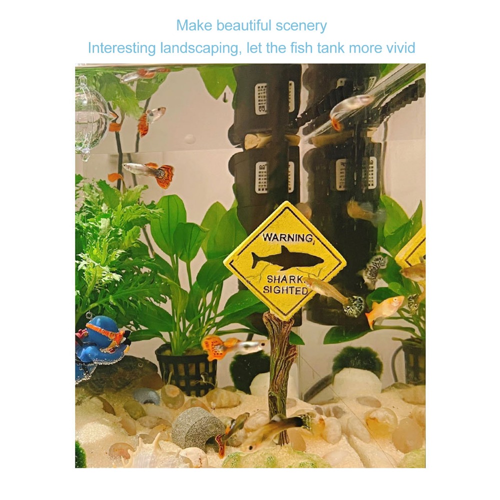 Resin Shark Warning Board Orna - Aquarium Fish Shark review and price