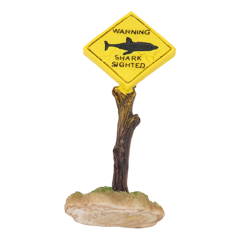 Resin Shark Warning Board Orna - Aquarium Fish Shark review and price