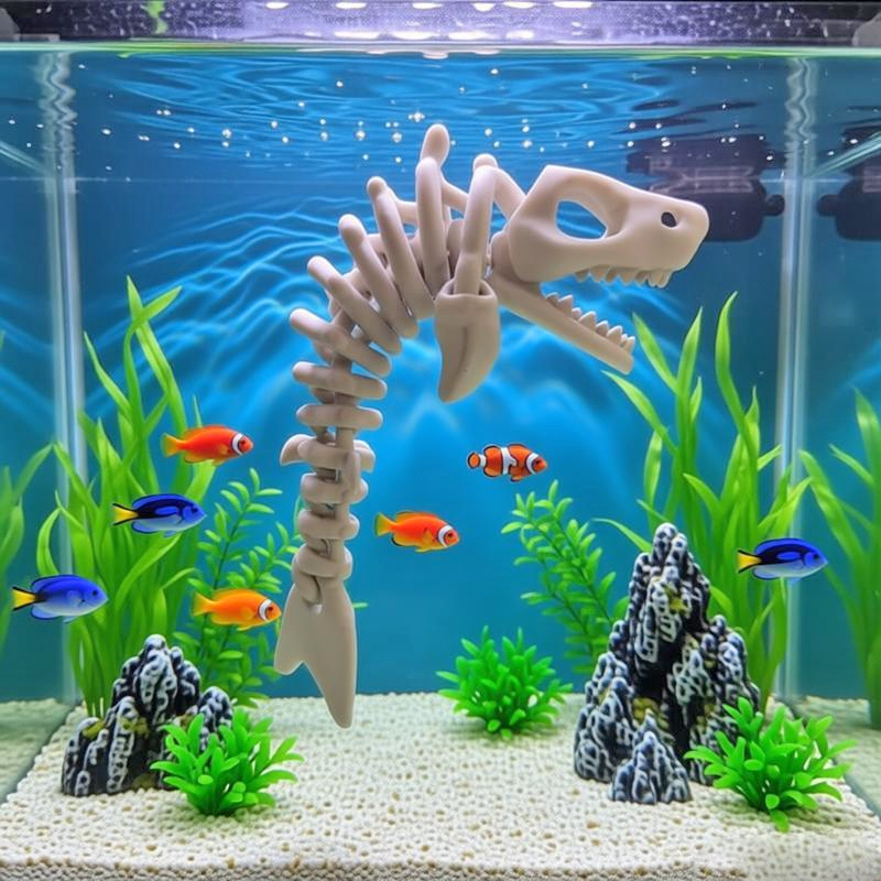 17cm Shark Skeleton In Water A - Aquarium Fish Shark review and price